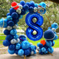 40 Inch Giant Navy Blue Number 8 Balloon, Helium Mylar Foil Number Balloons For Birthday Party, 8Th Birthday Decorations For Kid