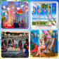 JellyArch 30 Pack Summer Wind Chime Making Kit for Adults Make Your Own Summer Wind Chime Beach Wooden Ornaments for DIY Crafts