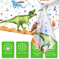 Tatuo 3 Pcs Watercolor Dinosaur Tablecloth 54 x 108 Inch Dinosaur Birthday Party Plastic Table Cover Decoration Disposable Water