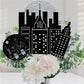 Big Dot of Happiness Nighttime City Skyline  New York Party Centerpiece Sticks  Table Toppers  Set of 15