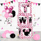 2Nd Birthday Party Favors Balloon Boxes Supplies For Baby, Girls 3Pcs Pink Mouse Theme Two Year Old Balloon Boxes, 'Two' Letters