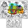 Alex Art, Large Coloring Poster - Dragon Big Giant Coloring Sheets - Family Jumbo Wall Coloring Pages - Super Huge Coloring Posters For Kids - Children Table Floor Poster Size 38.5”X26.7”