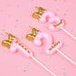 PHD CAKE 2.76 Inch Pink 1 Bowtie Number Birthday Candles, Pink Number Candles, Cake Number Candles, Party Celebration