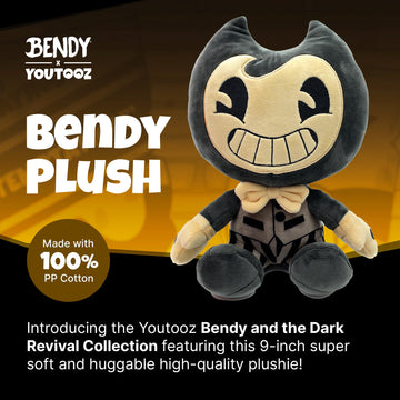 Youtooz Bendy Plush 9'' Inch, Official Stuffed Bendy Plushie From Bendy And The Dark Revival By Youtooz Bendy And The Dark Reviv