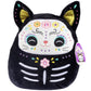 Squishmallows 12-Inch Zelina Day of The Dead Cat Plush Toy - Black Polyester Stuffed Animal for Kids, Girls & Boys