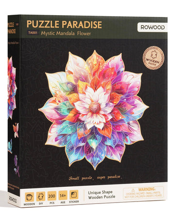 Rowood Jigsaw Puzzles for Adults,DIY Craft Kits,Birthday for Mom/Women-Mystic Mandala Flower