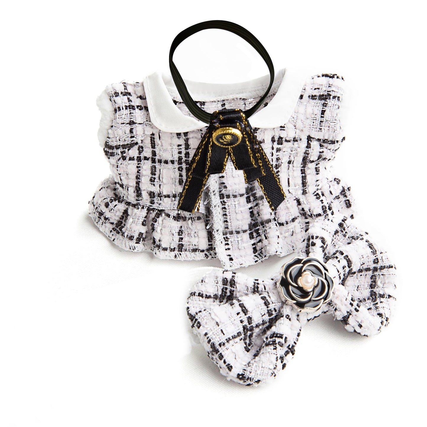 enhanced Doll Clothes - elegant Chic Style Set for 17cm Dolls  Doll Outfit for Display  Collectors  Gift - Cute Miniature Fashion Accessories - White Camellia (No Doll)