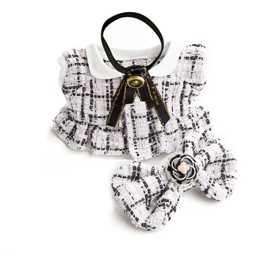 enhanced Doll Clothes - elegant Chic Style Set for 17cm Dolls  Doll Outfit for Display  Collectors  Gift - Cute Miniature Fashion Accessories - White Camellia (No Doll)