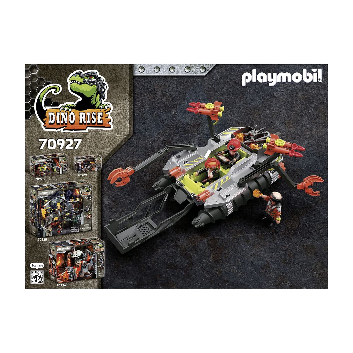 Playmobil Demolition Drill Model 70927 - Green & Black, One Size, Plastic Construction Toy