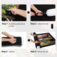 Becko US Puzzle Mat Roll Up for 3000 Pieces, Felt with Drawstring Bag, Black, E2015-DGra26, Easy Storage & Anti-Leak Tube