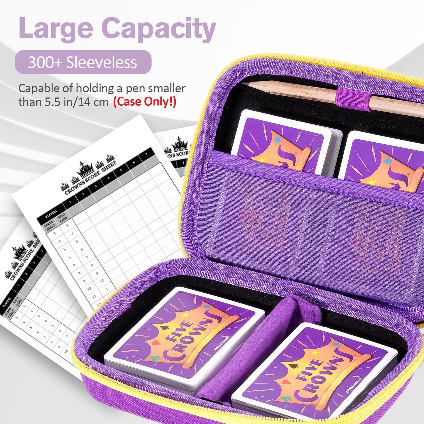 Procase Hard Playing Card Game Carrying Case, Travel Storage Box Holds 300+ Trading Cards, Bag Holder For Classic Board Game Uno