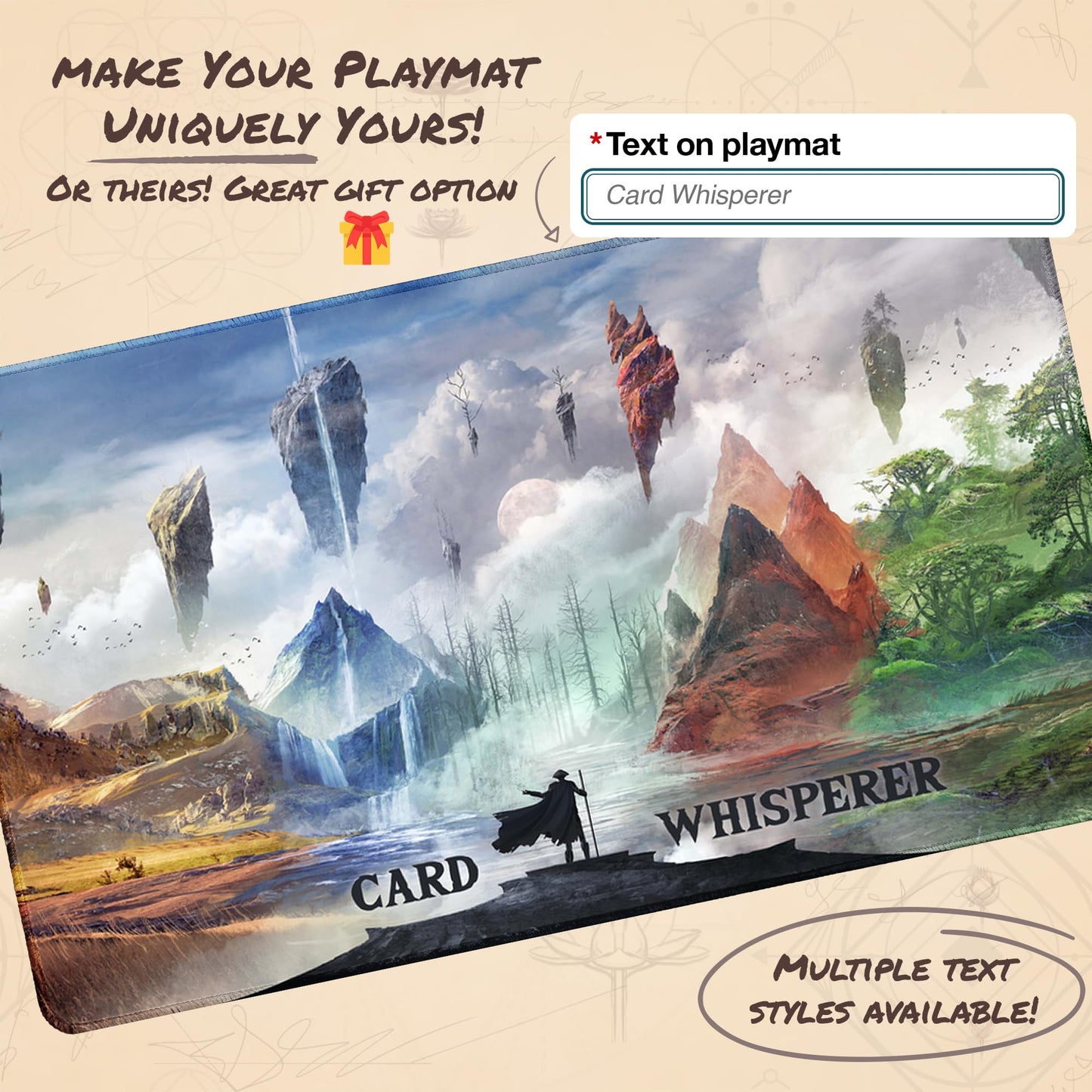 Paramint Eternal Wanderer (Stitched) - Mtg Playmat - Compatible With Magic The Gathering Playmat - Play Mtg, Yugioh, Tcg - Origi