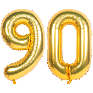 40 Inch Gold Number Balloons Helium Foil Mylar Balloon Birthday Party Banquet Decoration 90