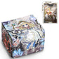 sabermaster Card Deck Box Fits for YGO MTG,100+ Card Storage Box Trading Games PU Leather Storage Premium Deck Case (White Fores