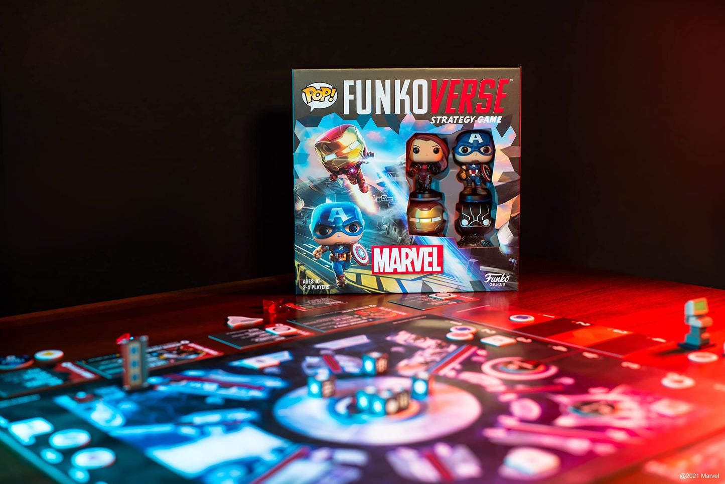Funko Games Funkoverse: Marvel 100 4-Pack - Black Panther - Marvel Comics - Light Strategy Board Game For Children & Adults (Age