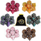 CiaraQ DND Polyhedral Dice Set (42pcs) with A Gold Pattern Drawstring Bag for Dungeons and Dragons RPG MTG Table Games. 6 Sets H