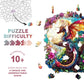 Wooden Puzzles for mature-themeds - Challenging Dragon in Moonlight mature-themed Puzzle  Unique Animal Shaped Wooden Jigsaw Puzzles for mature-themeds  Creative Gifts Family Games 11.4 * 9.3in 170pcs