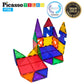 PicassoTiles PT82 Creativity Set Magnet Building Tiles Clear Color Magnetic 3D Building Block - Creativity Beyond Imagination! E