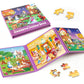 SYNARRY Princess Fairy Party Magnetic Puzzles for Toddlers 3-5 Girls, 36 Pieces Travel Puzzles for Kids Ages 4-6, Airplane Car R