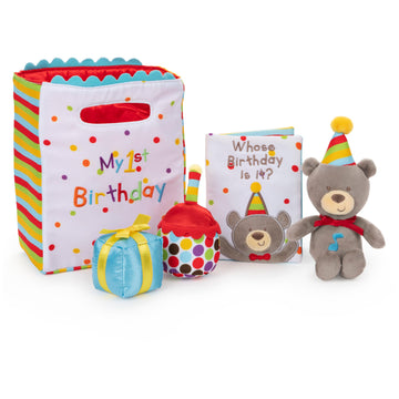 Gund Baby, My First Birthday-Themed 5-Piece Plush Playset, Sensory Toys For Babies, 8   