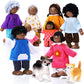 Skylety 10 Pcs Wooden Dollhouse Set Of Mini People Figures Dollhouse Dolls Wooden Doll Pretend Play Figures Accessories(Cute Style)