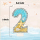 ElekFX 24th Birthday Candle for Cake, Beach Starfish Sequins Number Cake Candles, 2.76 inch Number 24 Happy Birthday Candle, Cak
