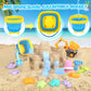 FHOZGECY Beach Toys, 21Pcs Sand Toys, Sandbox Toys with 2 in 1 Beach Truck, Collapsible Sand Bucket, Sand Castle Toys, Animal Mo