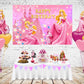 Princess Backdrop for Birthday Party Decorations, Princess Aurora Background for Baby Shower Party Cake Table Decorations Suppli