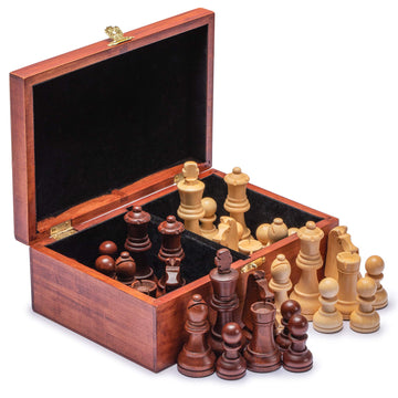 Husaria Staunton Tournament No. 6 Chessmen With 2 Extra Queens And Wooden Box, 3.9-Inch Kings