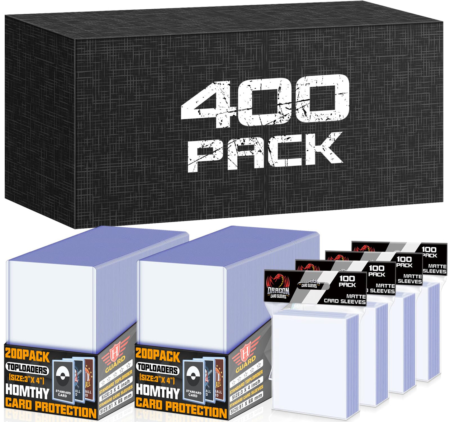 800 PCS TopLoaders Card Sleeves for Trading Cards, 3 x 4 Hard Plastic Baseball Card Protectors Card Holder Fit for MTG, TCG, Sta