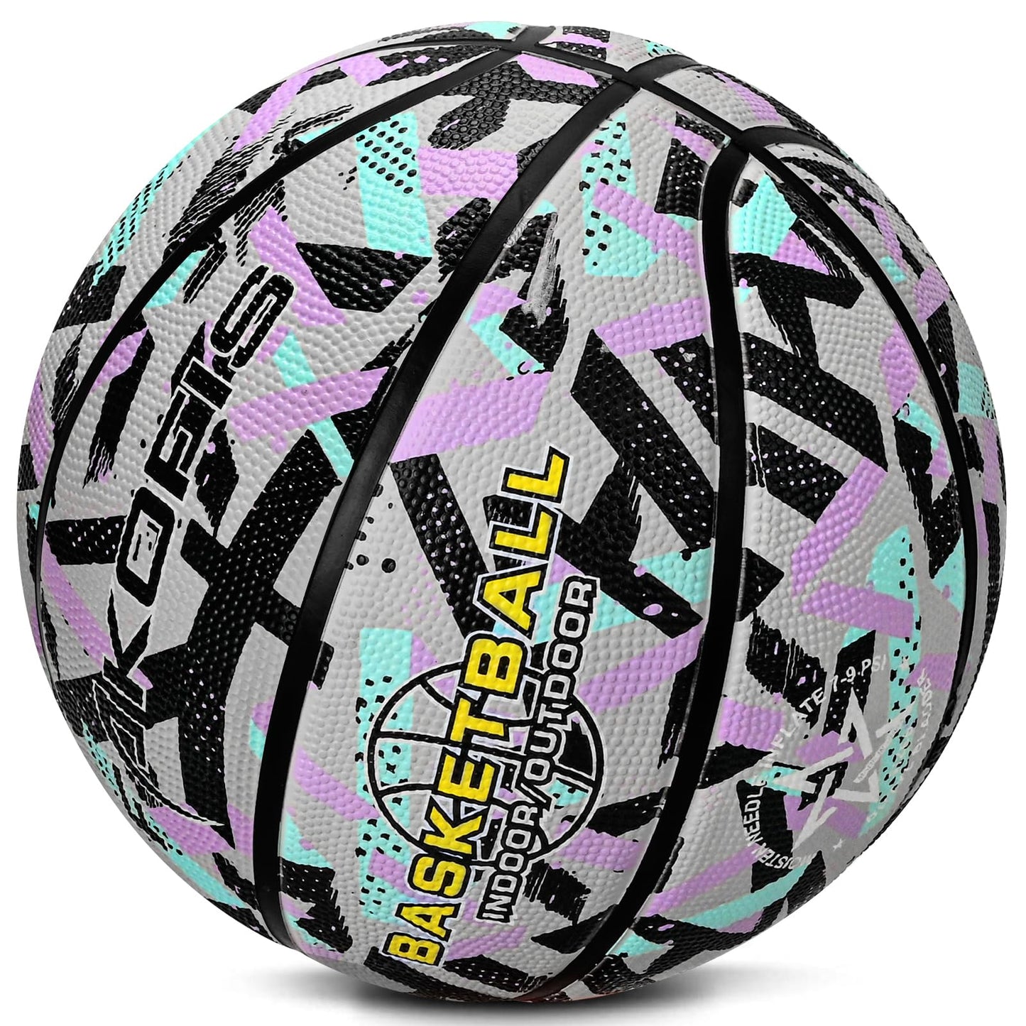 Fakofis Kids Basketball Size 3(22') Mini Basketball For Toddler Boys Girls Age 1 2 3 4 5 6,Pu Rubber Small Basketball Soft Touch For Indoor Outdoor Shoot And Dribble