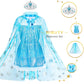 Kids Princess Dress Up Clothes For Little Girls, Bibuty Pretend Play & Dress Up Princess Costume Set With Princess Dresses Crown Cape For Little Girls, Princess Toys Gifts For 3-6 Toddler Little Girls