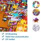 Bgraamiens Puzzle-City Street-1000 Pieces Creative Colorful City Street View Jigsaw Puzzle Color Challenge Puzzle