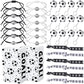 48 Pcs Soccer Party Favors Supplies Set Include 12 Soccer Hair Scrunchies 12 Soccer Keychains 12 Football Bracelets 12 Pieces So