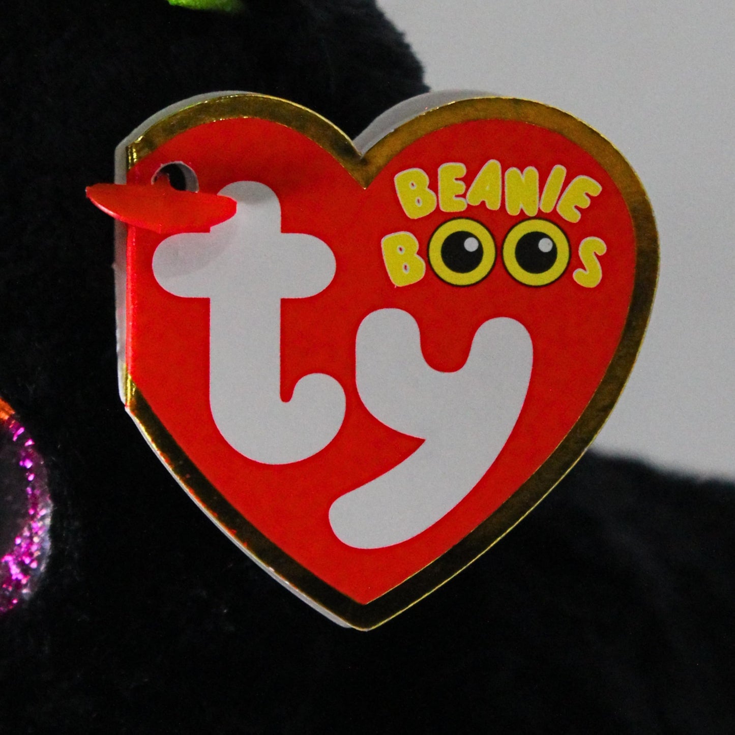 Ty Beanie Boos Licorice The Cat Plush Stuffed Animal - 6" Multi-colored Glitter Eyes
