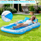 Inflatable Adult Pool Lounger Float - Baiai Large Beach Sun Tanning Floats Raft Sunbathing Water Lounge Floaties Tub With Drink Holder - Blow Up River & Lake Suntan Floating Swimming Mattress Mat