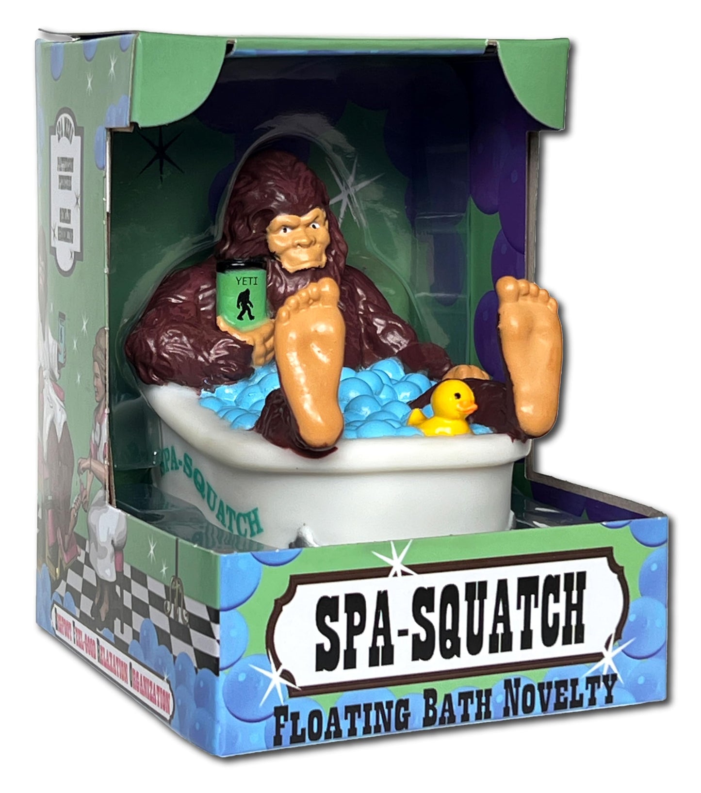 CelebriDucks - Spa-Squatch - Tubs Gone Wild Floating Bath Novelty - Collectible Bath Toy Gift for Kids & Adults of All Ages