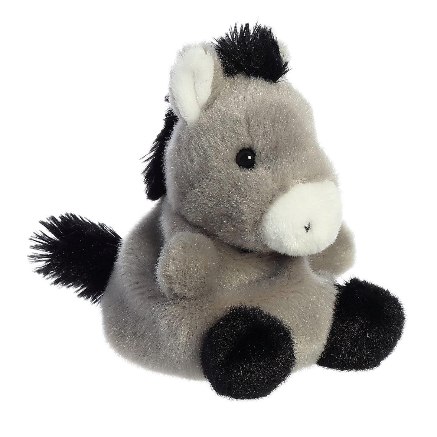 Aurora® Adorable Palm Pals™ Eli Donkey™ Stuffed Animal - Pocket-Sized Play - Collectable Fun - Gray 5 Inches