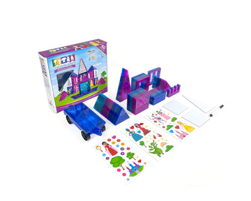 Tytan Tiles Princess Castle 60-Piece Magnetic Tiles Building Set, Adorable Kids’ Stem Toy, Creative Play, Shape & Pattern Recognition, Fine Motor Skills, Includes Storage Bag, Ages 3 And Up