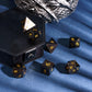 Udixi Gemstone Dice Set D&D Rpg Silver Sheen Obsidian Dice With Gift Case For Dungeons And Dragons Role Palying Games And Tablet