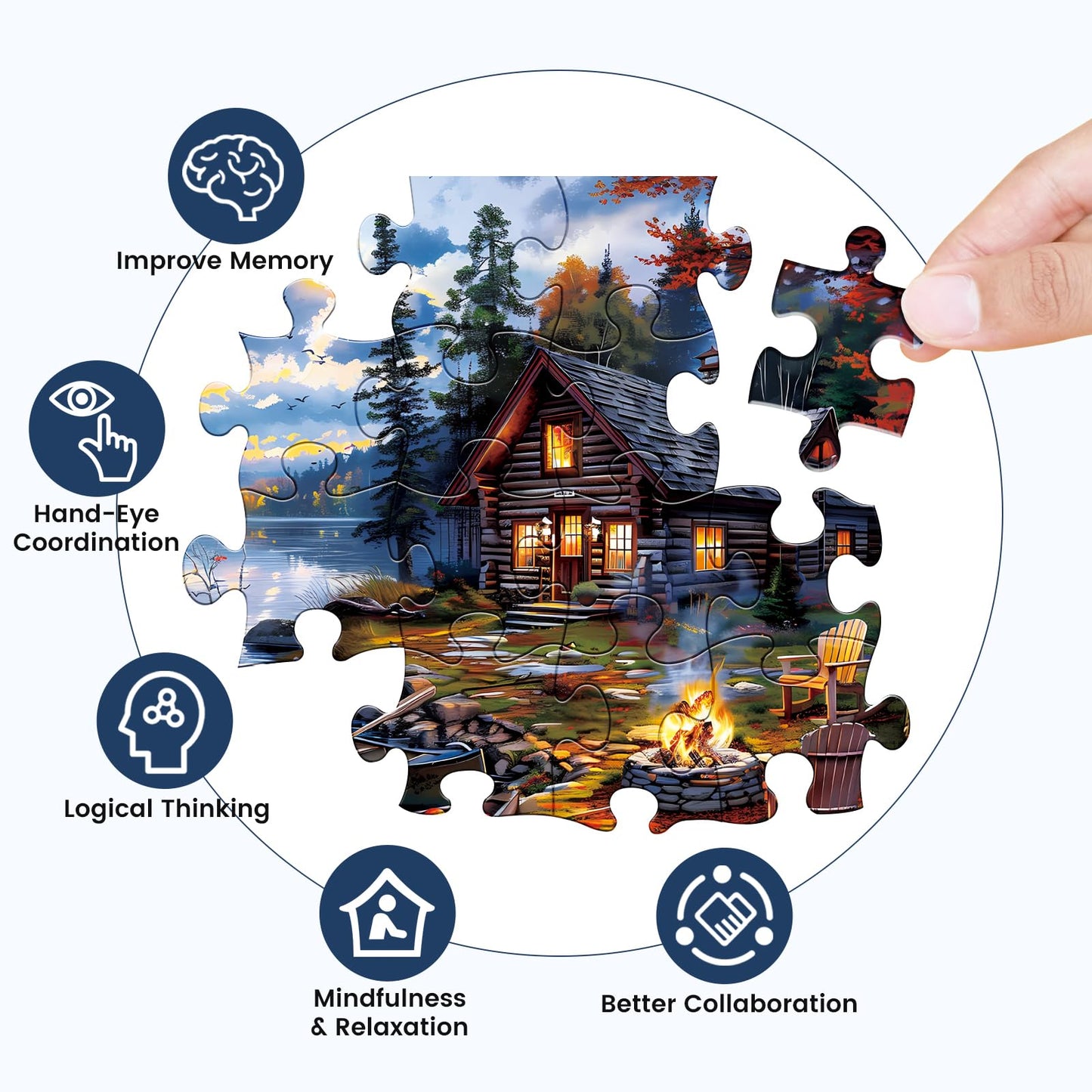 Puzzles For Adults 500 Pieces Puzzle Coutryside Jigsaw Puzzles For Adults Kids Autumn Puzzle Family Challenging Puzzle Games Great Gift Unique Brain Teaser For Puzzle Enthusiasts, 20.5 X 15