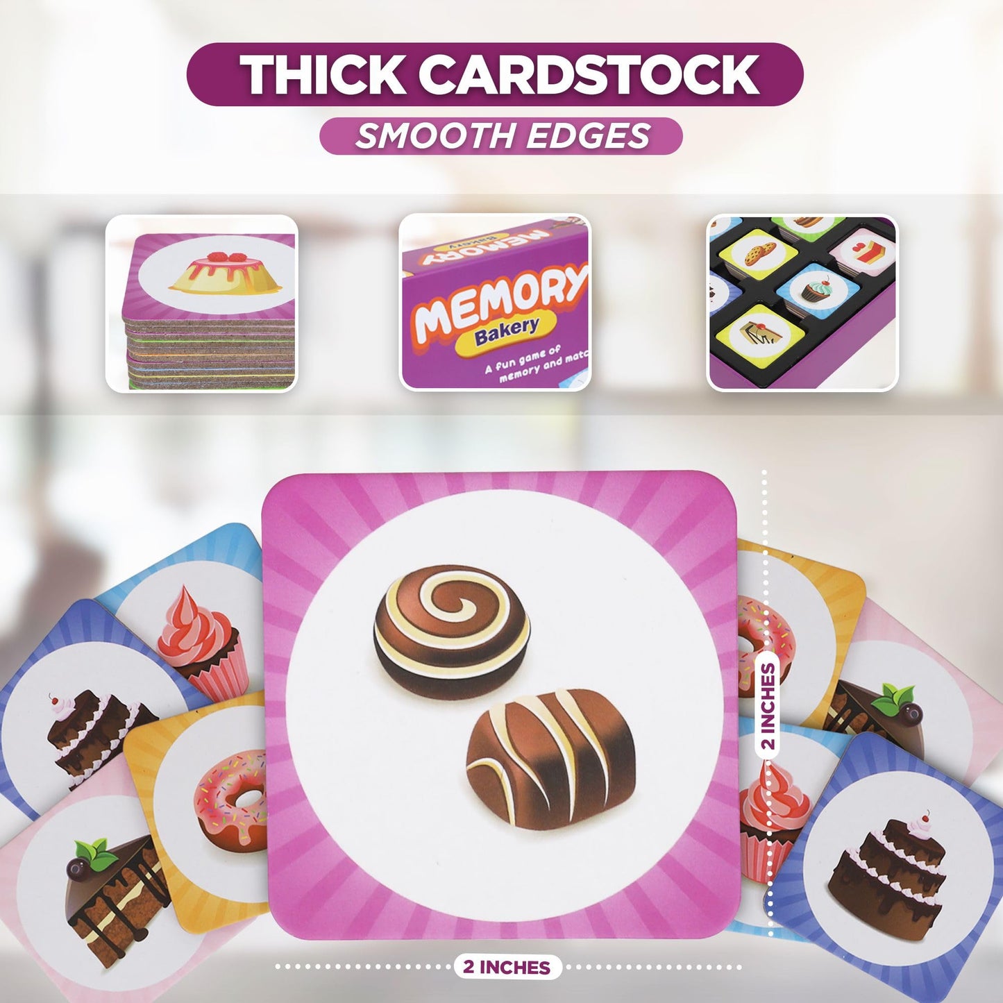 Point Games Memory Game for Kids, Matching Card Games, Flash Cards - Educational Toys - Preschool Learning - Birthday Gift for B