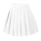 Beautifulfashionlife Womens Pleated Band Show Perfermance Skirt (S,White)