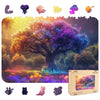 Qiuenisray Wooden Puzzles for mature-themeds  Tree of Life Jigsaw Puzzles 200pcs  8.3x12in  Medium  Unique Shape mature-themed Puzzles  Irregular Wood Puzzles Creative for mature-themeds Family Game