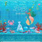 Tiamon 1 Roll Underwater Bubbles Table Cover Ocean Waves Tablecloth Bubble Water Print Plastic Table Cover For Under The Ocean B