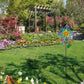Venniy Wind Spinner With Metal Stake, Outdoor Garden Pinwheels Spinners Hollow-Out Flower Shape Design For Yard Lawn Patio Decor