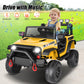 Hikole Battery Operated Car For Kids With Parent Remote Control, 12V Electric Ride On Cars W/Led Lights, Wireless Music, Safety