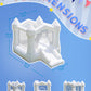 Airmyfun White Bounce House For Kids 3-8, Bounce House With Slide, Indoor Outdoor Inflatable Bounce House Playset With Air Blowe