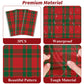 3 Pieces Christmas Tablecloth Buffalo Checkered Plaid Party Tablecover Red And Green Plastic Table Cloths Rectangle Xmas Theme P