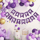 Purple Glitter Happy Birthday Banner Birthday Sign For Backdrop Sparkle Happy Birthday Decorations For Women Girls Purple Birthday Party Wall Door Garland Bunting Banner Birthday Party Supplies